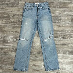 Zara Light Blue Distressed Jeans
